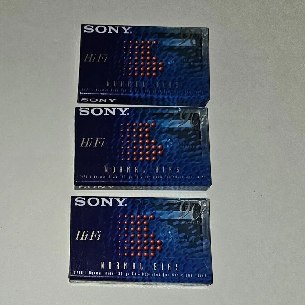 12 Sony Audio Cassette Tapes Blank Lot 60 90 Minutes Normal Bias FACTORY SEALED